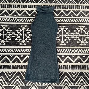 Topshop Stretch Turtleneck Sweater Dress Ribbed 8